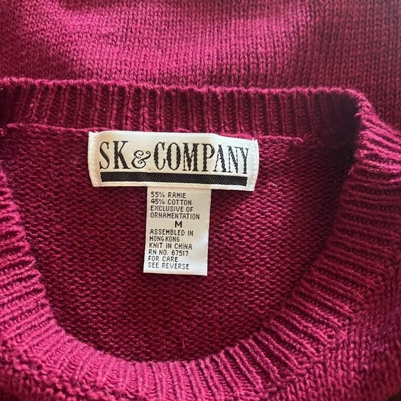 SK & Company Vintage Size Medium Knit Sweater - Picture 5 of 12